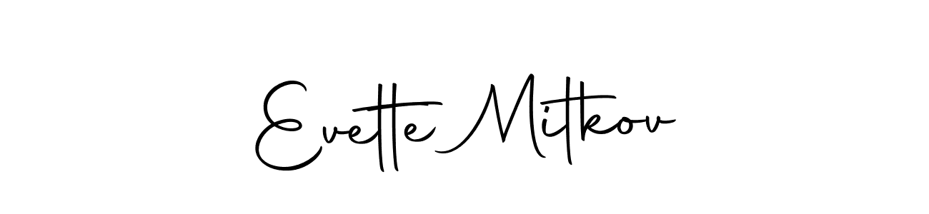 Design your own signature with our free online signature maker. With this signature software, you can create a handwritten (Autography-DOLnW) signature for name Evette Mitkov. Evette Mitkov signature style 10 images and pictures png