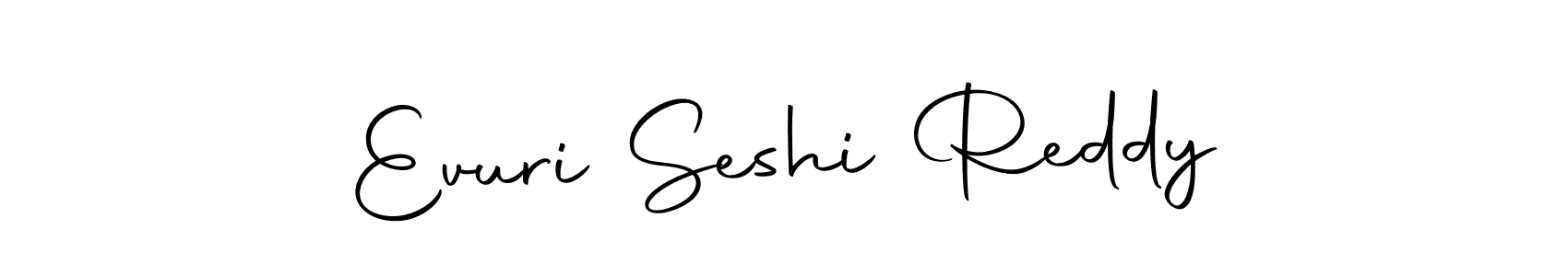 The best way (Autography-DOLnW) to make a short signature is to pick only two or three words in your name. The name Evuri Seshi Reddy include a total of six letters. For converting this name. Evuri Seshi Reddy signature style 10 images and pictures png