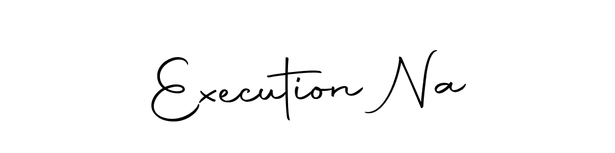 This is the best signature style for the Execution Na name. Also you like these signature font (Autography-DOLnW). Mix name signature. Execution Na signature style 10 images and pictures png