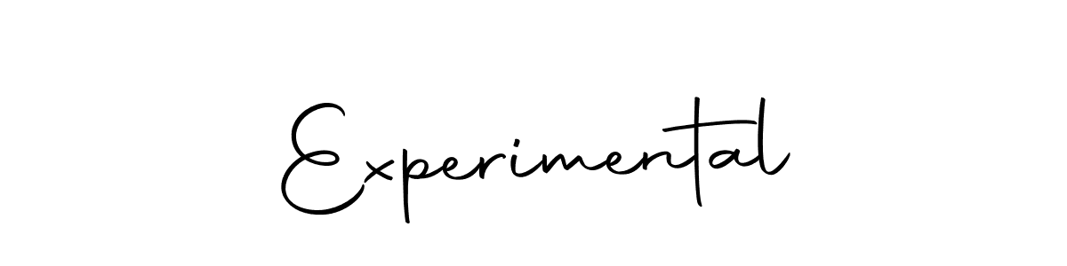 Create a beautiful signature design for name Experimental. With this signature (Autography-DOLnW) fonts, you can make a handwritten signature for free. Experimental signature style 10 images and pictures png