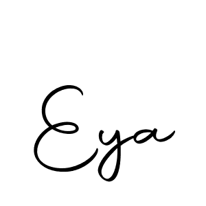 You should practise on your own different ways (Autography-DOLnW) to write your name (Eya) in signature. don't let someone else do it for you. Eya signature style 10 images and pictures png