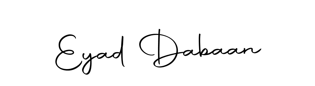 Create a beautiful signature design for name Eyad Dabaan. With this signature (Autography-DOLnW) fonts, you can make a handwritten signature for free. Eyad Dabaan signature style 10 images and pictures png