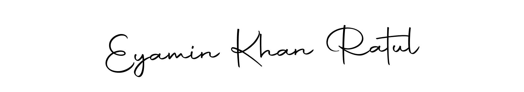 Eyamin Khan Ratul stylish signature style. Best Handwritten Sign (Autography-DOLnW) for my name. Handwritten Signature Collection Ideas for my name Eyamin Khan Ratul. Eyamin Khan Ratul signature style 10 images and pictures png