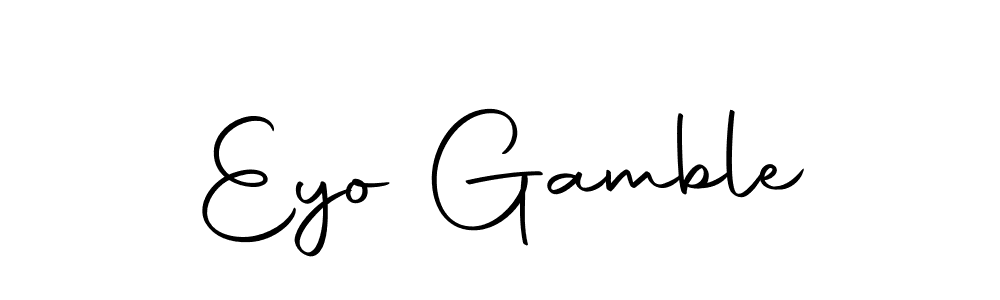 Eyo Gamble stylish signature style. Best Handwritten Sign (Autography-DOLnW) for my name. Handwritten Signature Collection Ideas for my name Eyo Gamble. Eyo Gamble signature style 10 images and pictures png