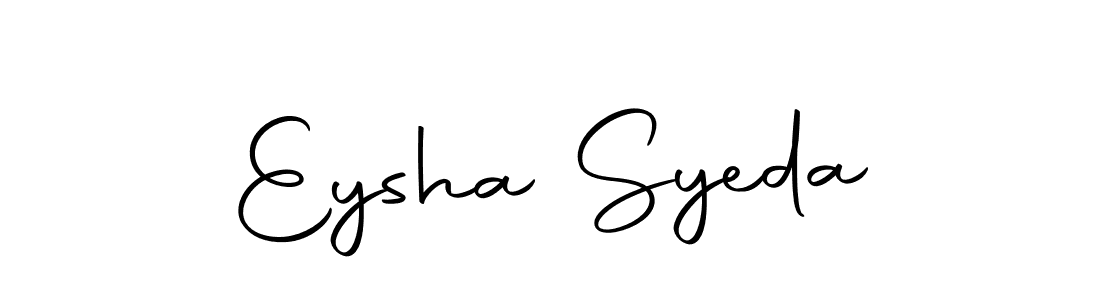 Make a beautiful signature design for name Eysha Syeda. Use this online signature maker to create a handwritten signature for free. Eysha Syeda signature style 10 images and pictures png
