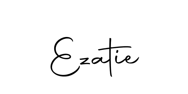 How to make Ezatie name signature. Use Autography-DOLnW style for creating short signs online. This is the latest handwritten sign. Ezatie signature style 10 images and pictures png