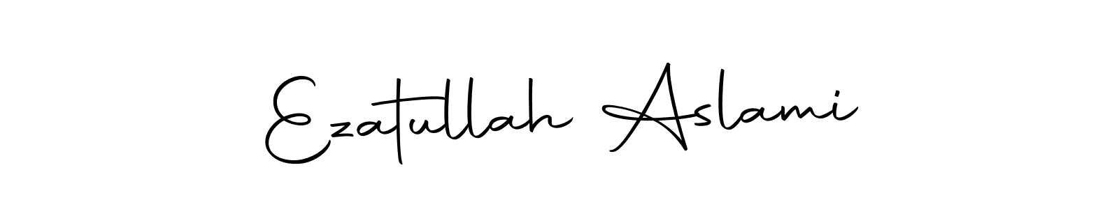 How to make Ezatullah Aslami name signature. Use Autography-DOLnW style for creating short signs online. This is the latest handwritten sign. Ezatullah Aslami signature style 10 images and pictures png