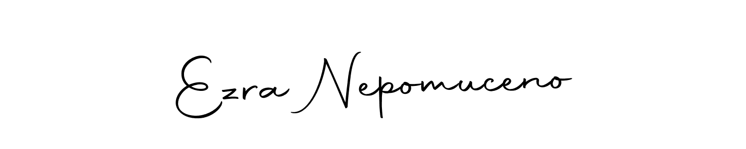 Ezra Nepomuceno stylish signature style. Best Handwritten Sign (Autography-DOLnW) for my name. Handwritten Signature Collection Ideas for my name Ezra Nepomuceno. Ezra Nepomuceno signature style 10 images and pictures png