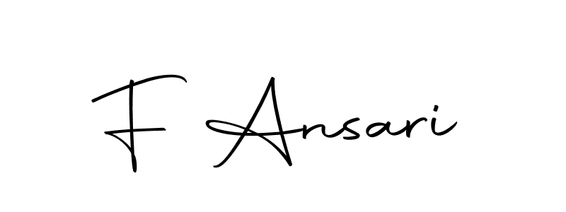 Create a beautiful signature design for name F Ansari. With this signature (Autography-DOLnW) fonts, you can make a handwritten signature for free. F Ansari signature style 10 images and pictures png