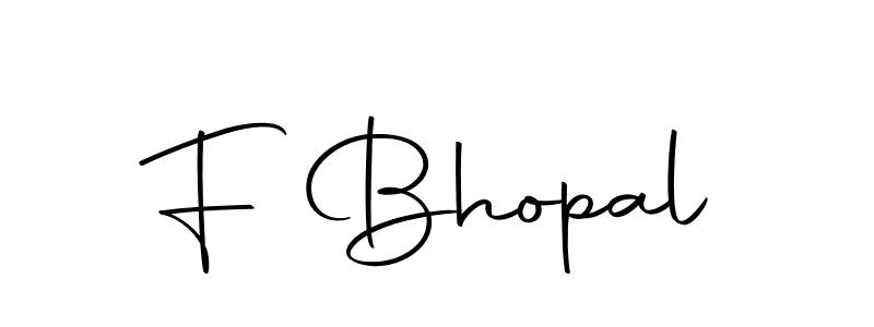 Create a beautiful signature design for name F Bhopal. With this signature (Autography-DOLnW) fonts, you can make a handwritten signature for free. F Bhopal signature style 10 images and pictures png