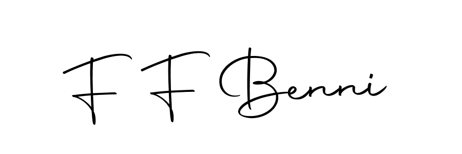 The best way (Autography-DOLnW) to make a short signature is to pick only two or three words in your name. The name F F Benni include a total of six letters. For converting this name. F F Benni signature style 10 images and pictures png