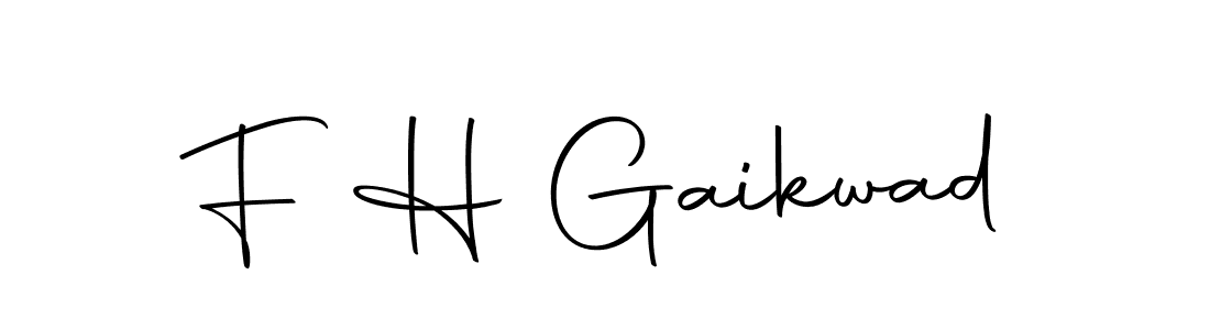 The best way (Autography-DOLnW) to make a short signature is to pick only two or three words in your name. The name F H Gaikwad include a total of six letters. For converting this name. F H Gaikwad signature style 10 images and pictures png