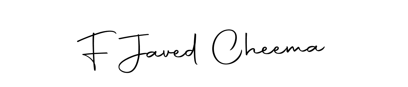 How to make F Javed Cheema name signature. Use Autography-DOLnW style for creating short signs online. This is the latest handwritten sign. F Javed Cheema signature style 10 images and pictures png