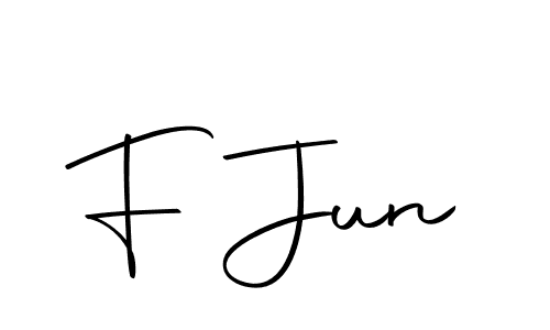 Make a beautiful signature design for name F Jun. With this signature (Autography-DOLnW) style, you can create a handwritten signature for free. F Jun signature style 10 images and pictures png
