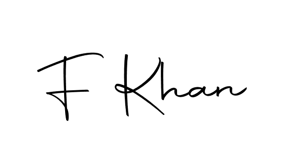 How to make F Khan name signature. Use Autography-DOLnW style for creating short signs online. This is the latest handwritten sign. F Khan signature style 10 images and pictures png