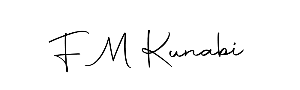 Make a beautiful signature design for name F M Kunabi. With this signature (Autography-DOLnW) style, you can create a handwritten signature for free. F M Kunabi signature style 10 images and pictures png