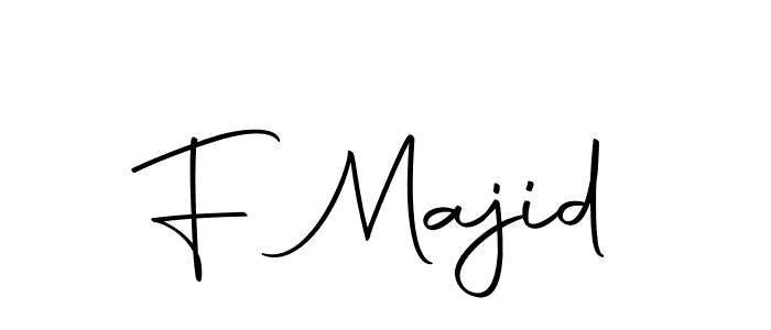 You should practise on your own different ways (Autography-DOLnW) to write your name (F Majid) in signature. don't let someone else do it for you. F Majid signature style 10 images and pictures png