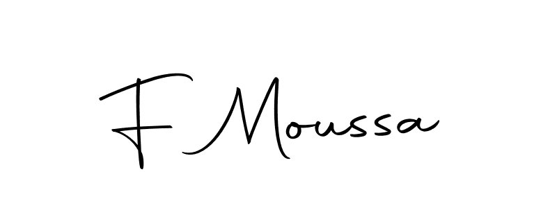 Also we have F Moussa name is the best signature style. Create professional handwritten signature collection using Autography-DOLnW autograph style. F Moussa signature style 10 images and pictures png