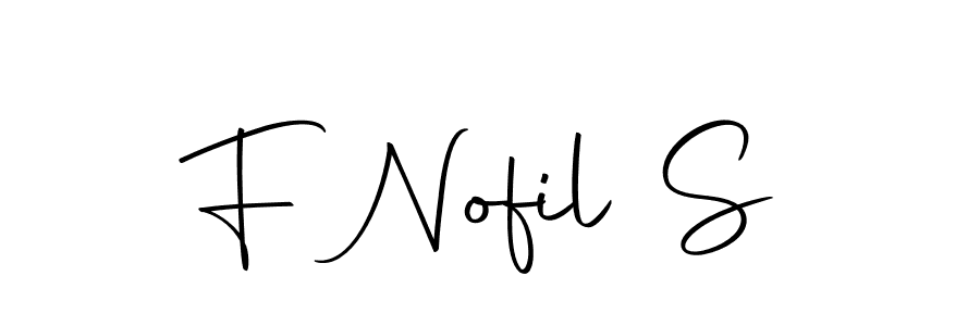 You can use this online signature creator to create a handwritten signature for the name F Nofil S. This is the best online autograph maker. F Nofil S signature style 10 images and pictures png