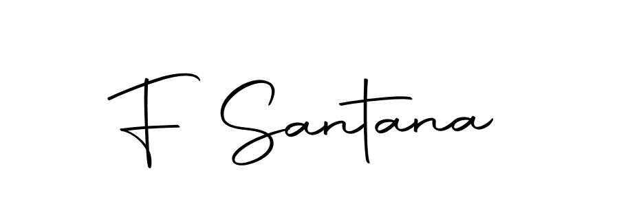 Make a beautiful signature design for name F Santana. Use this online signature maker to create a handwritten signature for free. F Santana signature style 10 images and pictures png