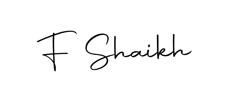 Design your own signature with our free online signature maker. With this signature software, you can create a handwritten (Autography-DOLnW) signature for name F Shaikh. F Shaikh signature style 10 images and pictures png