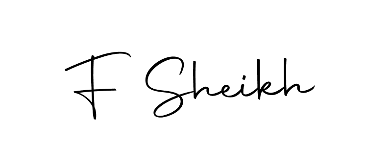 Use a signature maker to create a handwritten signature online. With this signature software, you can design (Autography-DOLnW) your own signature for name F Sheikh. F Sheikh signature style 10 images and pictures png