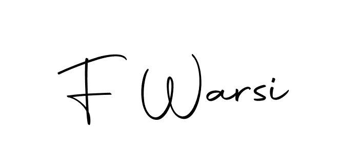 How to make F Warsi signature? Autography-DOLnW is a professional autograph style. Create handwritten signature for F Warsi name. F Warsi signature style 10 images and pictures png