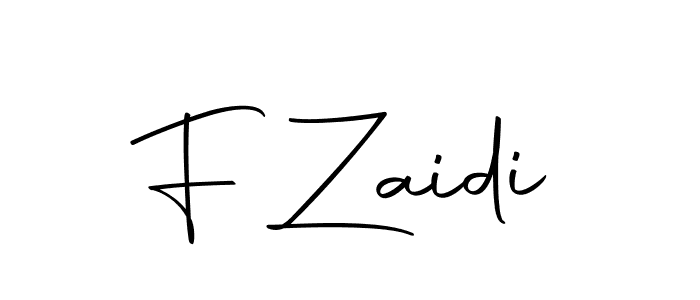 How to make F Zaidi name signature. Use Autography-DOLnW style for creating short signs online. This is the latest handwritten sign. F Zaidi signature style 10 images and pictures png