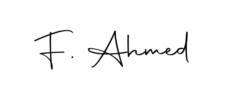 F. Ahmed stylish signature style. Best Handwritten Sign (Autography-DOLnW) for my name. Handwritten Signature Collection Ideas for my name F. Ahmed. F. Ahmed signature style 10 images and pictures png