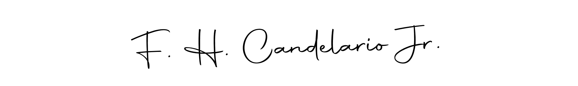 The best way (Autography-DOLnW) to make a short signature is to pick only two or three words in your name. The name F. H. Candelario Jr. include a total of six letters. For converting this name. F. H. Candelario Jr. signature style 10 images and pictures png