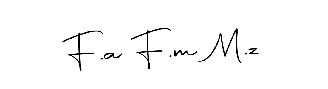 Design your own signature with our free online signature maker. With this signature software, you can create a handwritten (Autography-DOLnW) signature for name F.a F.m M.z. F.a F.m M.z signature style 10 images and pictures png