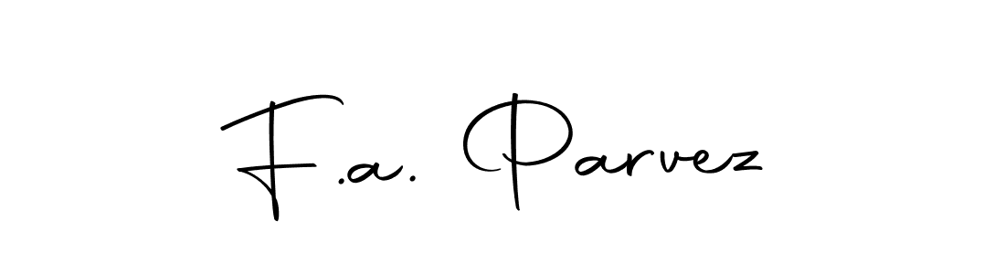 Make a beautiful signature design for name F.a. Parvez. Use this online signature maker to create a handwritten signature for free. F.a. Parvez signature style 10 images and pictures png