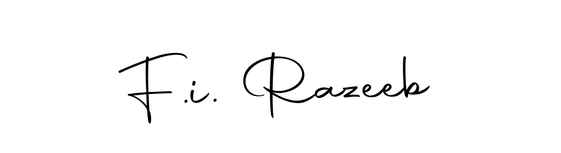 Create a beautiful signature design for name F.i. Razeeb. With this signature (Autography-DOLnW) fonts, you can make a handwritten signature for free. F.i. Razeeb signature style 10 images and pictures png