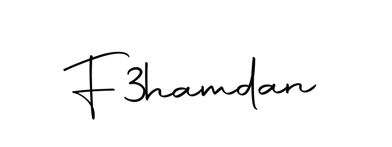 Create a beautiful signature design for name F3hamdan. With this signature (Autography-DOLnW) fonts, you can make a handwritten signature for free. F3hamdan signature style 10 images and pictures png