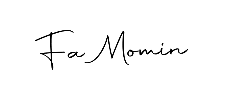 How to make Fa Momin signature? Autography-DOLnW is a professional autograph style. Create handwritten signature for Fa Momin name. Fa Momin signature style 10 images and pictures png
