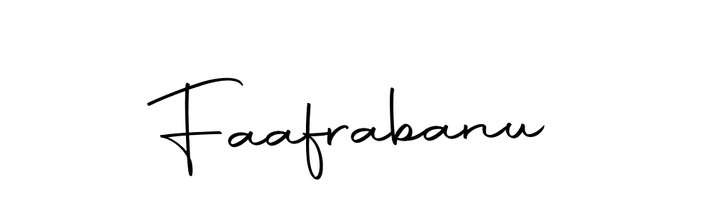 Design your own signature with our free online signature maker. With this signature software, you can create a handwritten (Autography-DOLnW) signature for name Faafrabanu. Faafrabanu signature style 10 images and pictures png