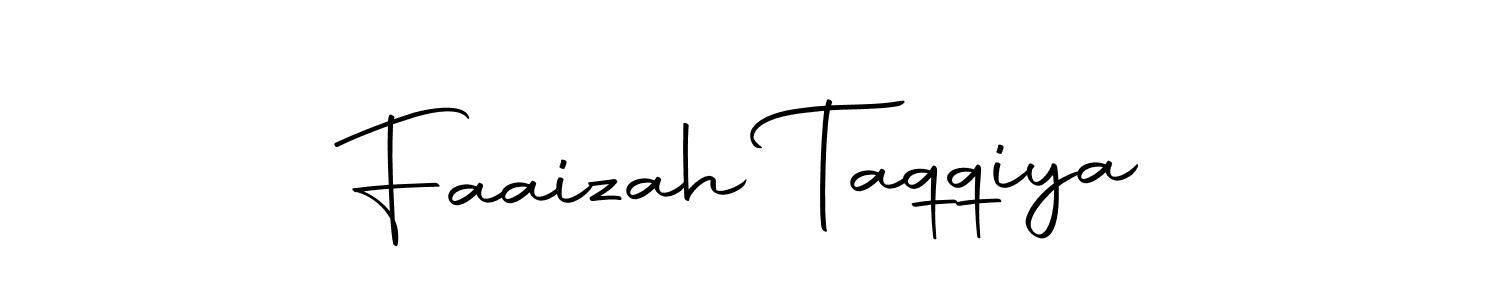 Use a signature maker to create a handwritten signature online. With this signature software, you can design (Autography-DOLnW) your own signature for name Faaizah Taqqiya. Faaizah Taqqiya signature style 10 images and pictures png