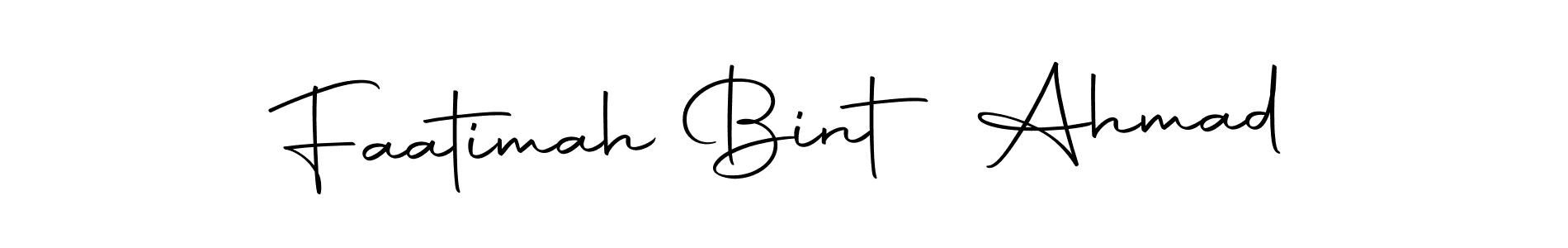 Create a beautiful signature design for name Faatimah Bint Ahmad. With this signature (Autography-DOLnW) fonts, you can make a handwritten signature for free. Faatimah Bint Ahmad signature style 10 images and pictures png