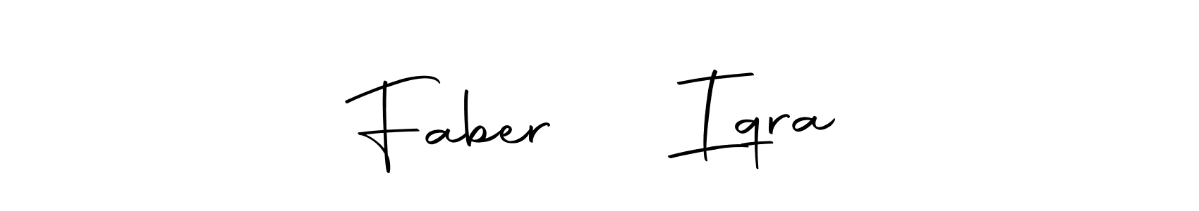 You should practise on your own different ways (Autography-DOLnW) to write your name (Faber ❤️ Iqra) in signature. don't let someone else do it for you. Faber ❤️ Iqra signature style 10 images and pictures png