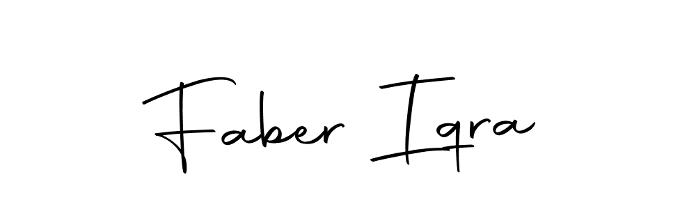 Also we have Faber Iqra name is the best signature style. Create professional handwritten signature collection using Autography-DOLnW autograph style. Faber Iqra signature style 10 images and pictures png