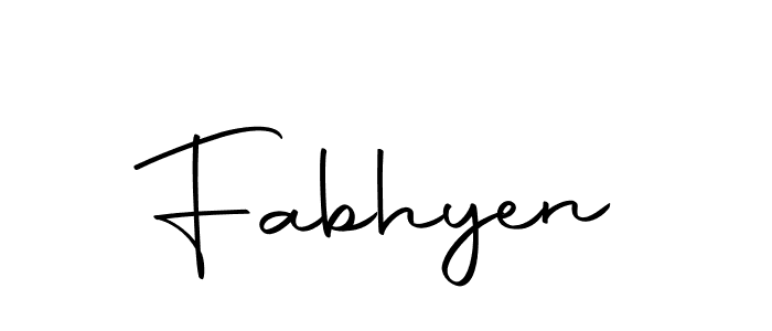 You should practise on your own different ways (Autography-DOLnW) to write your name (Fabhyen) in signature. don't let someone else do it for you. Fabhyen signature style 10 images and pictures png