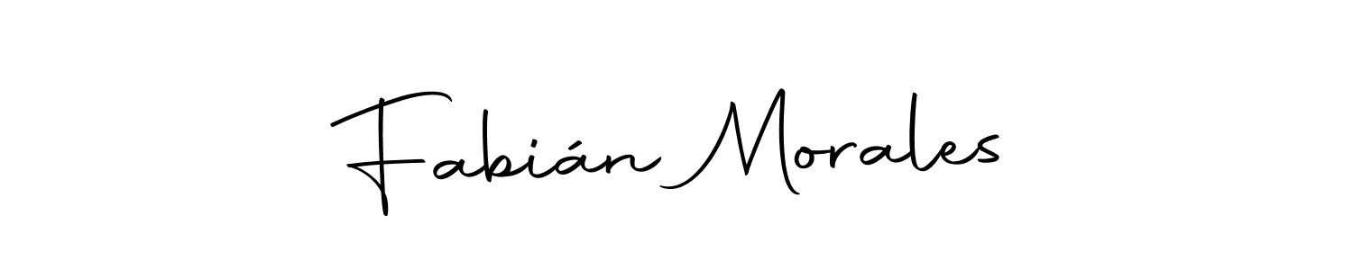 Design your own signature with our free online signature maker. With this signature software, you can create a handwritten (Autography-DOLnW) signature for name Fabián Morales. Fabián Morales signature style 10 images and pictures png