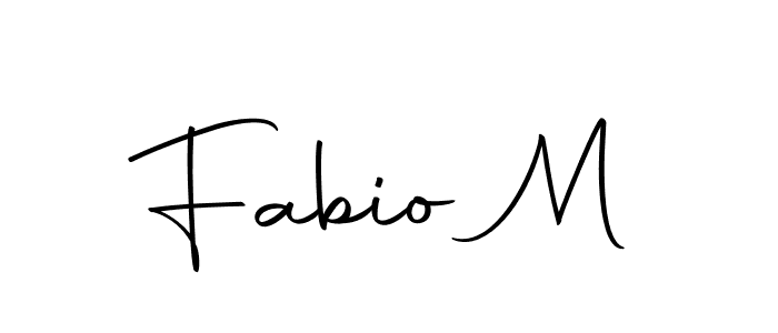 How to make Fabio M name signature. Use Autography-DOLnW style for creating short signs online. This is the latest handwritten sign. Fabio M signature style 10 images and pictures png