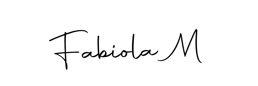 This is the best signature style for the Fabiola M name. Also you like these signature font (Autography-DOLnW). Mix name signature. Fabiola M signature style 10 images and pictures png