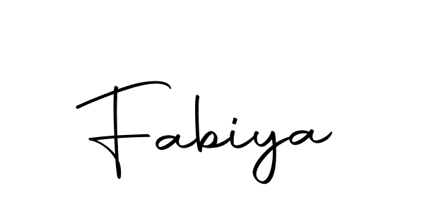 Fabiya stylish signature style. Best Handwritten Sign (Autography-DOLnW) for my name. Handwritten Signature Collection Ideas for my name Fabiya. Fabiya signature style 10 images and pictures png