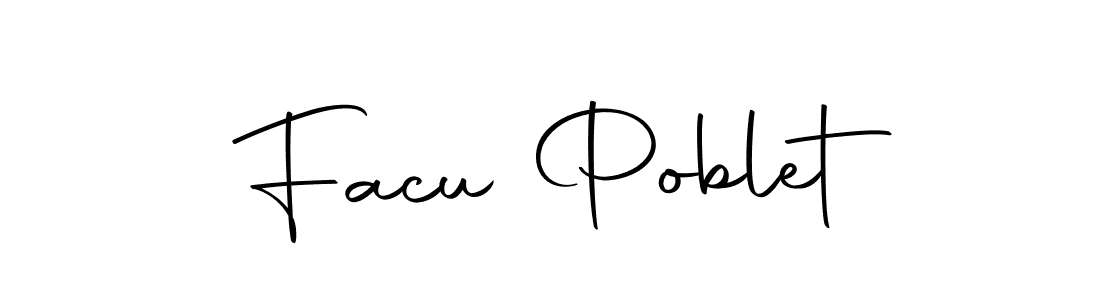 This is the best signature style for the Facu Poblet name. Also you like these signature font (Autography-DOLnW). Mix name signature. Facu Poblet signature style 10 images and pictures png