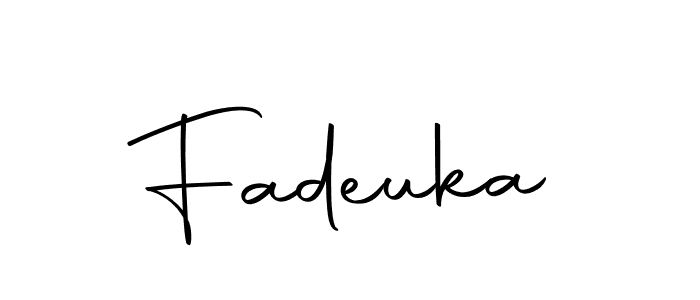 Make a beautiful signature design for name Fadeuka. Use this online signature maker to create a handwritten signature for free. Fadeuka signature style 10 images and pictures png