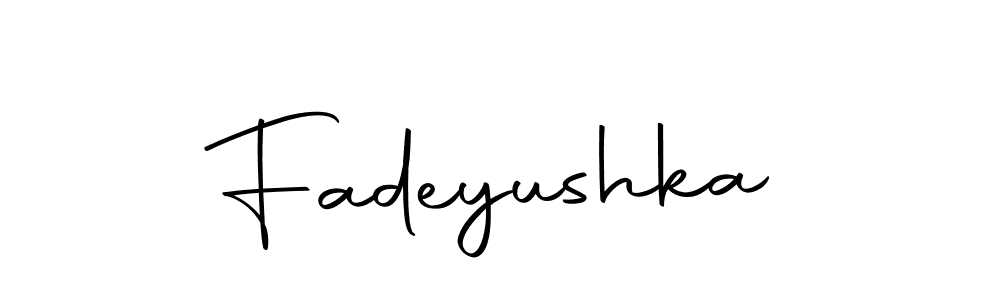 You can use this online signature creator to create a handwritten signature for the name Fadeyushka. This is the best online autograph maker. Fadeyushka signature style 10 images and pictures png