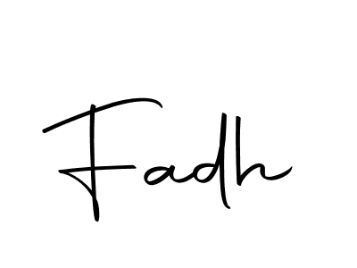 Use a signature maker to create a handwritten signature online. With this signature software, you can design (Autography-DOLnW) your own signature for name Fadh. Fadh signature style 10 images and pictures png