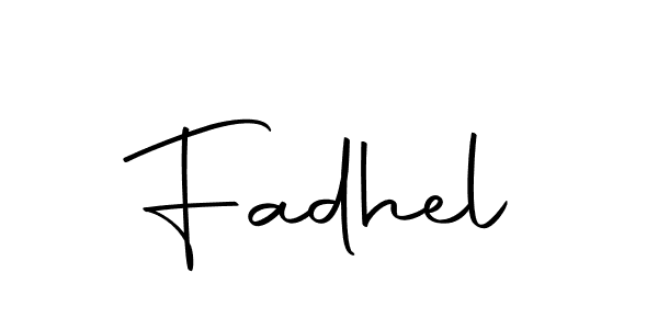 Make a beautiful signature design for name Fadhel. Use this online signature maker to create a handwritten signature for free. Fadhel signature style 10 images and pictures png